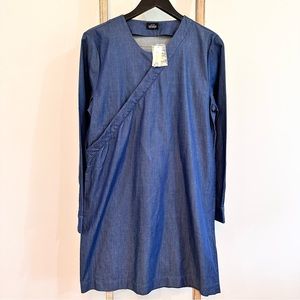 Kate Spade Saturday Cross Over Shirt Dress Cotton NWT Size Large